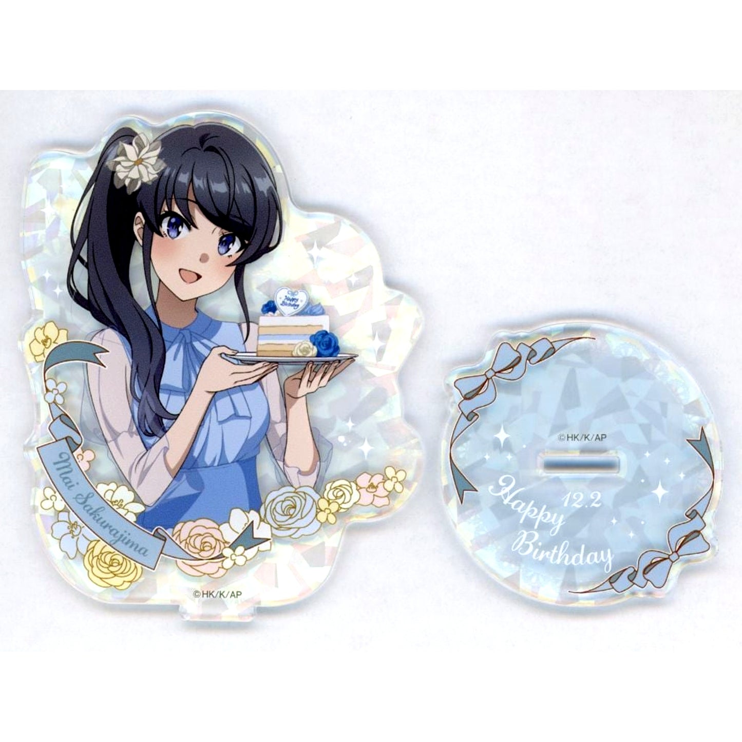 Mai Sakurajima Cake another Glittering Acrylic Stand Figure Kujibikido Rascal Does Not Dream of Santa Claus Mai Sakurajima Happy Birthday Kuji 2025 B-4 Prize [USED]