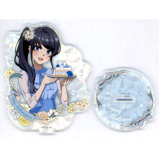 Mai Sakurajima Cake another Glittering Acrylic Stand Figure Kujibikido Rascal Does Not Dream of Santa Claus Mai Sakurajima Happy Birthday Kuji 2025 B-4 Prize [USED]