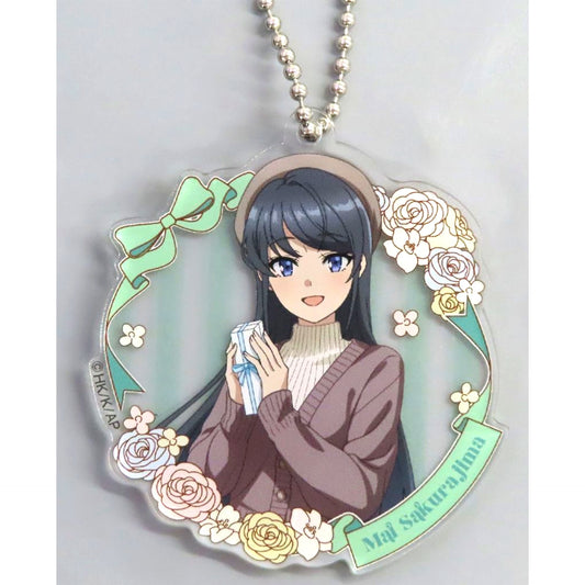 Mai Sakurajima Prize C-3 Present Acrylic Keychain Kujibikido Rascal Does Not Dream of Santa Claus Mai Sakurajima Happy Birthday Kuji 2025 [USED]