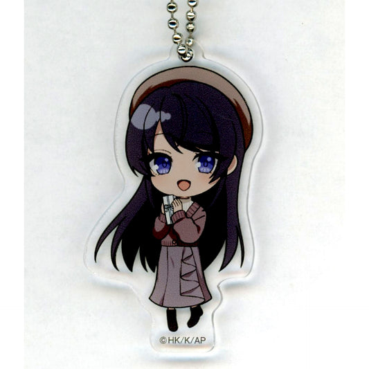 Mai Sakurajima Prize C-6 Present Mini Acrylic Keychain Kujibikido Rascal Does Not Dream of Santa Claus Mai Sakurajima Happy Birthday Kuji 2025 [USED]