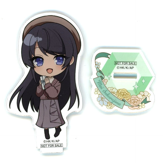 Mai Sakurajima Present Mini Mini Acrylic Stand Figure Kujibikido Rascal Does Not Dream of Santa Claus Mai Sakurajima Happy Birthday Kuji 2025 Bonus Campaign Prize [USED]