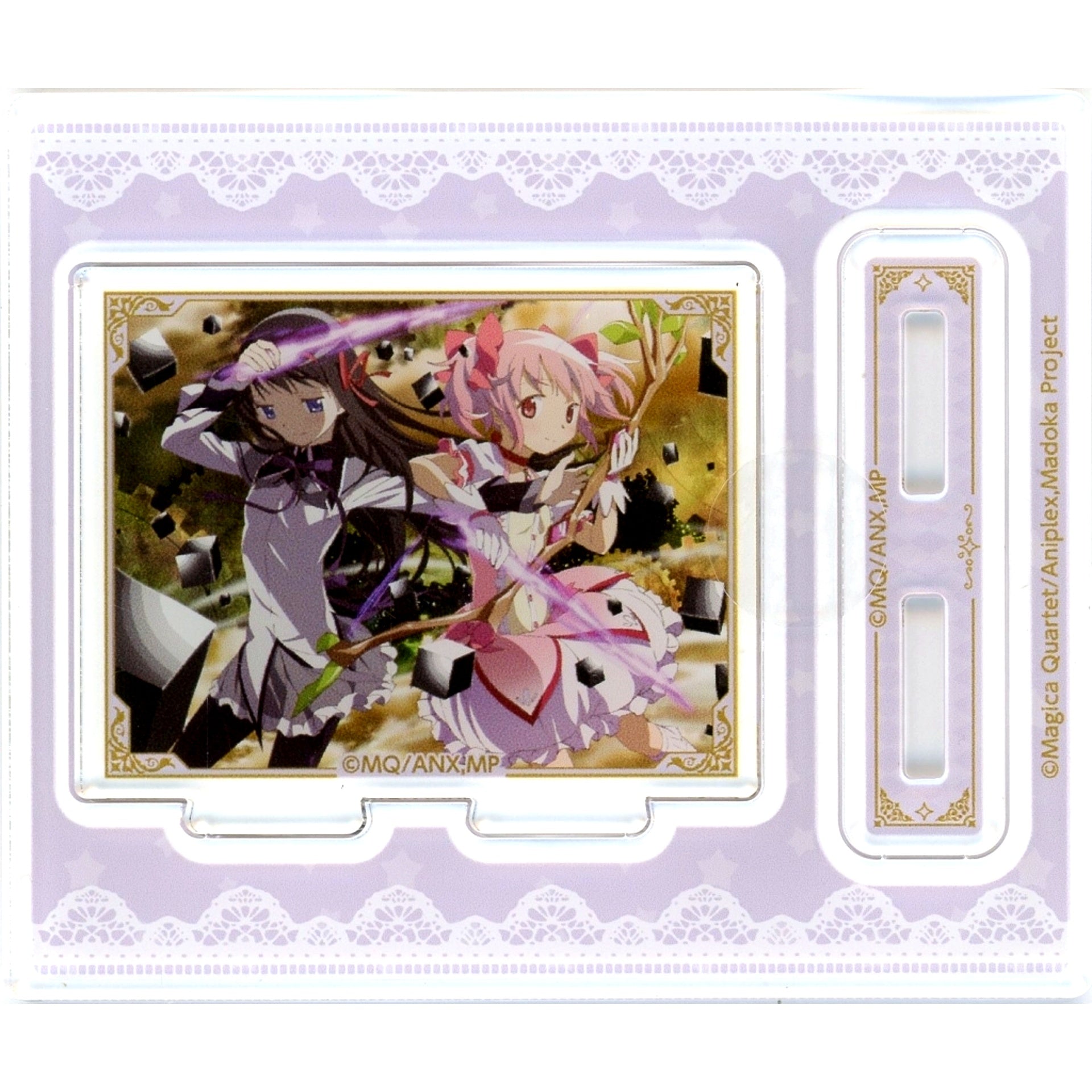 Madoka & Homura C-5 Prize Puella Magi Madoka Magica Series Kujibikido Online Kuji Vol. 2 Mini Acrylic Stand [USED]