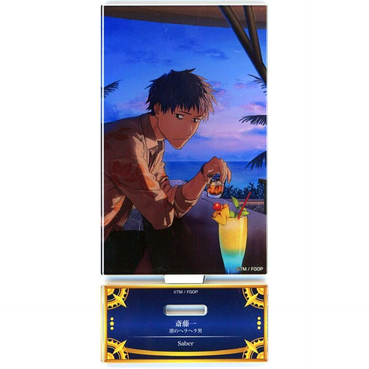 Saber Hajime Saito Beach Herahera Man Acrylic Stand Fate/Grand Order Servant Art Chronicle Final Ascension Exhibition [USED]