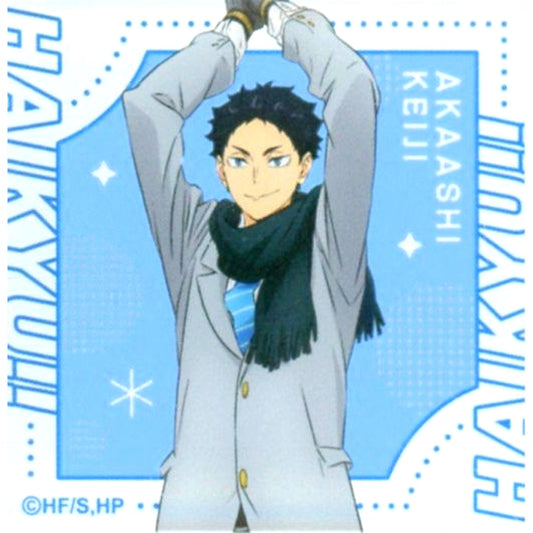 Keiji Akaashi Haikyu!! Hologram Trading Mini Acrylic Block Snowball Fight Ver. Jump Festa 2026 Goods [USED]