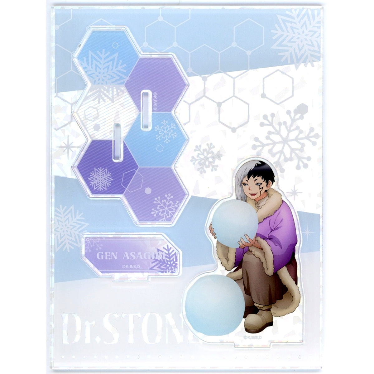 Gen Asagiri Dr. STONE Hologram Acrylic Stand Snow Play Ver. Jump Festa 2026 [USED]