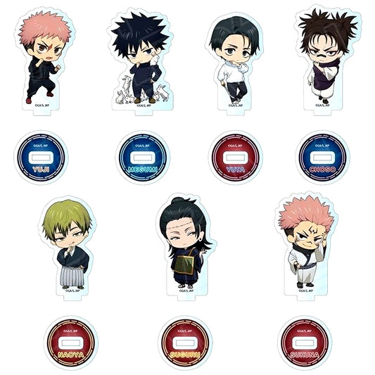 Set of 7 Battle Ver. Mini Acrylic Stand Jujutsu Kaisen Jump Festa 2026 Goods [USED]