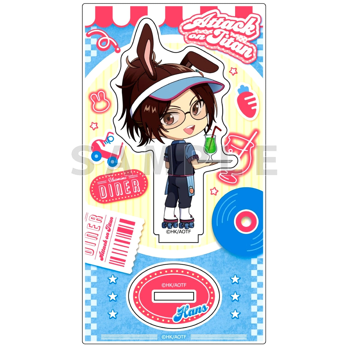Hange Zoe Bunny Ears Diner Attack on Titan Acrylic Stand [USED]