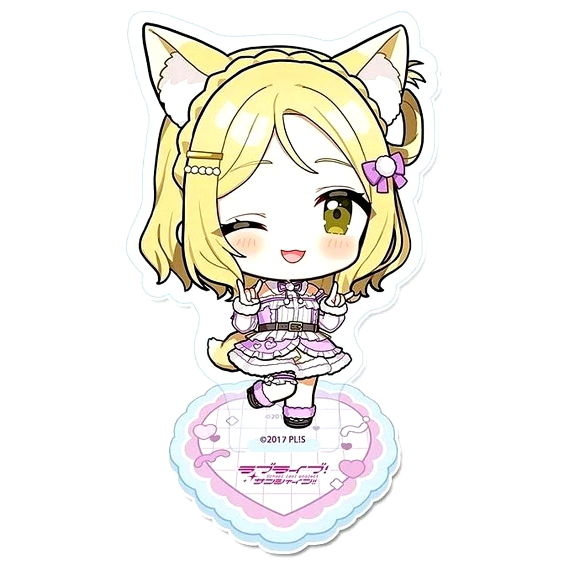 Mari Ohara Animal Outfit Ver. Petit Choco Acrylic Stand Love Live! Sunshine!! Animega Sofmap Advance Sale Fair [USED]