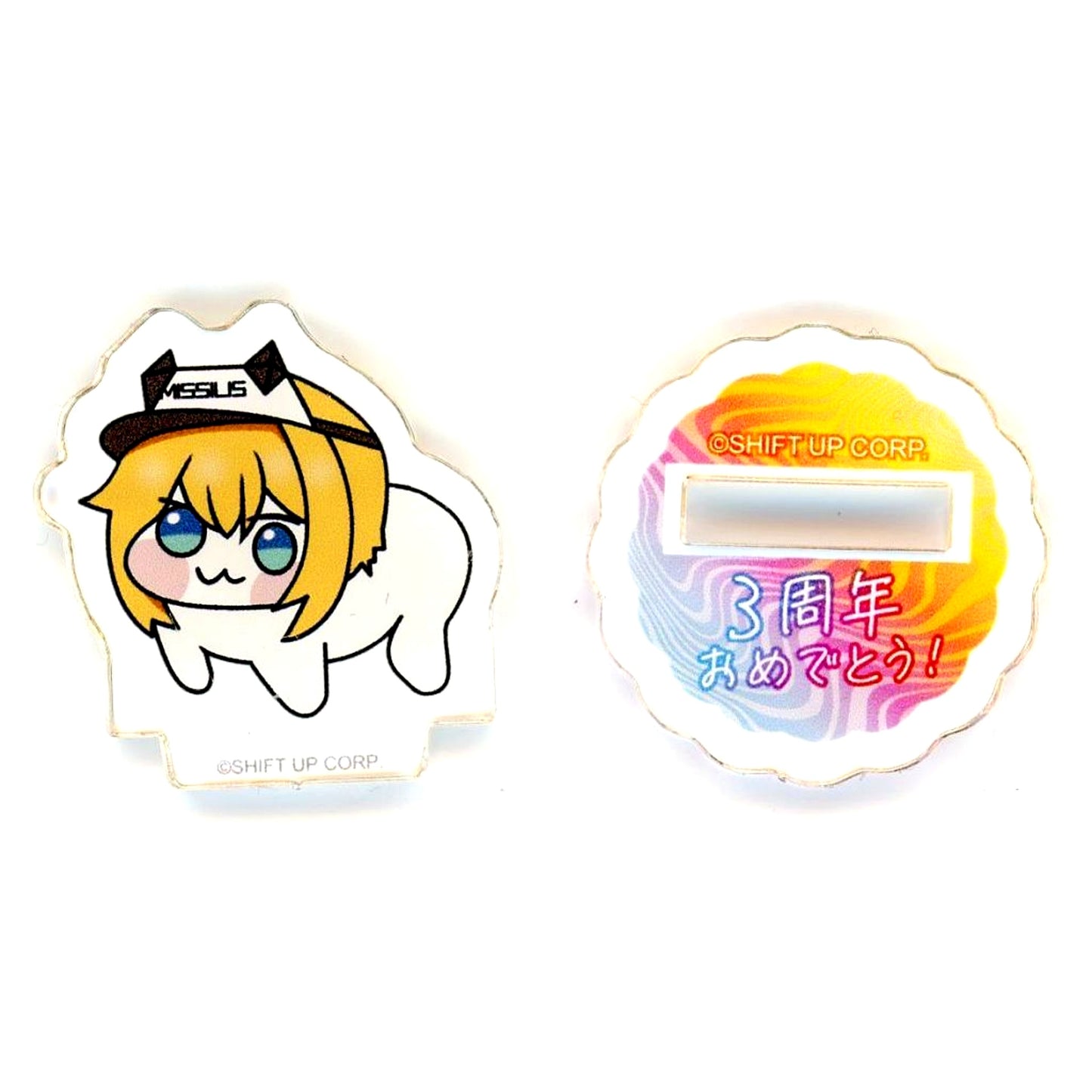 Maxwell Goddess of Victory: NIKKE DORO Acrylic Stand MEGA NIKKE STORE TOKYO x Gratte animate cafe Menu Paid Bonus [USED]