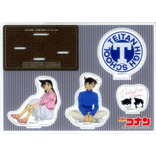 Shinichi Kudo & Ran Mouri Detective Conan x Shimamura 6-Piece Set Size 4L Acrylic Stand [USED]