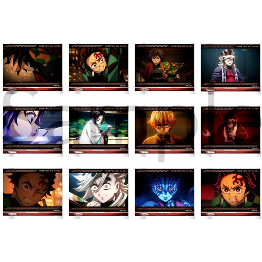 Set of 12 Demon Slayer: Kimetsu no Yaiba Trading Mini Plate Stand Infinity Castle Arc [USED]