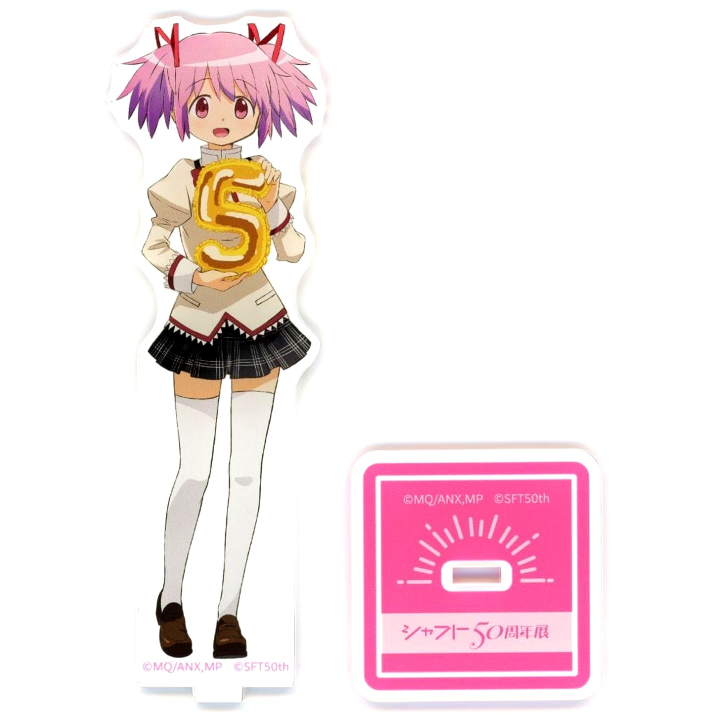 Madoka Kaname Puella Magi Madoka Magica Event Illustration Acrylic Stand Shaft 50th Anniversary Exhibition [USED]