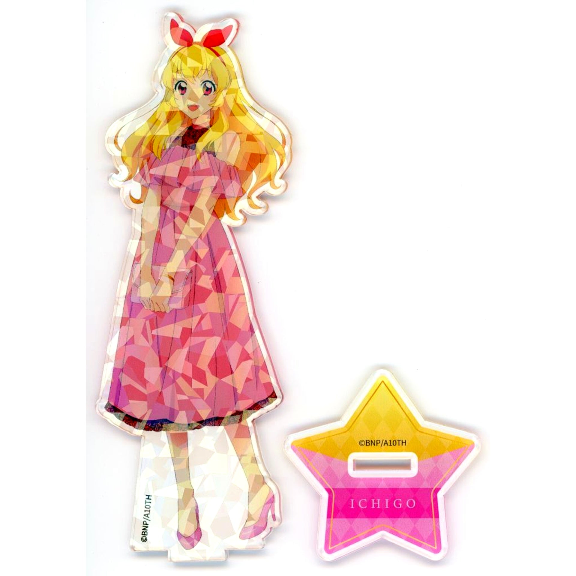 Ichigo Hoshimiya Noble STAR Cafe Ver. Hologram Acrylic Stand Aikatsu! x and GALLERY Collabo Cafe [USED]