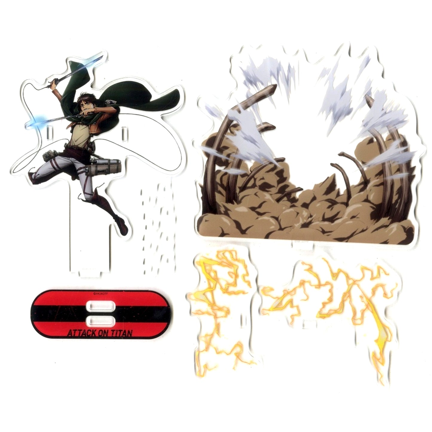 Eren Yeager Action Acrylic Stand Attack on Titan Pop Up Shop Gekido by WIT STUDIO [USED]