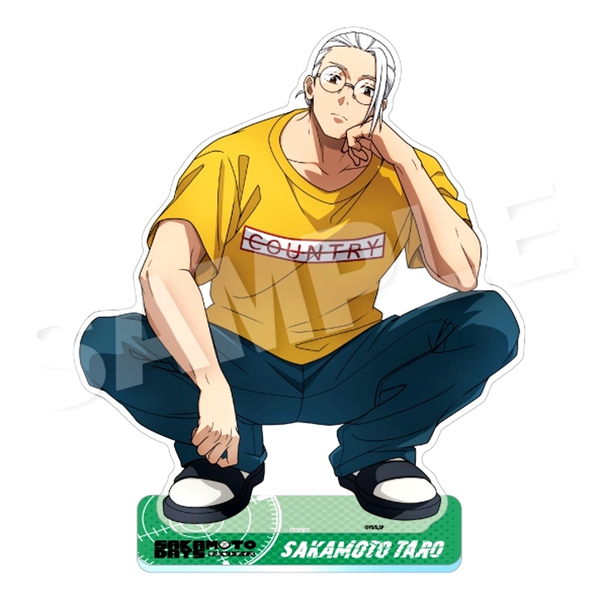 Taro Sakamoto B BIG Acrylic Stand Squatting Ver. SAKAMOTO DAYS [USED]