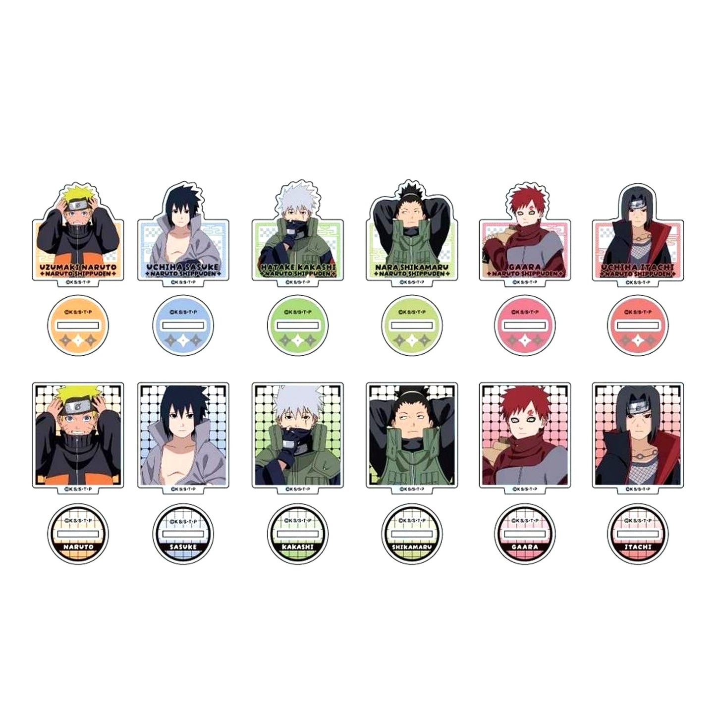 Set of 12 Naruto Shippuden Mini Acrylic Stand Shrunk Ver. [USED]