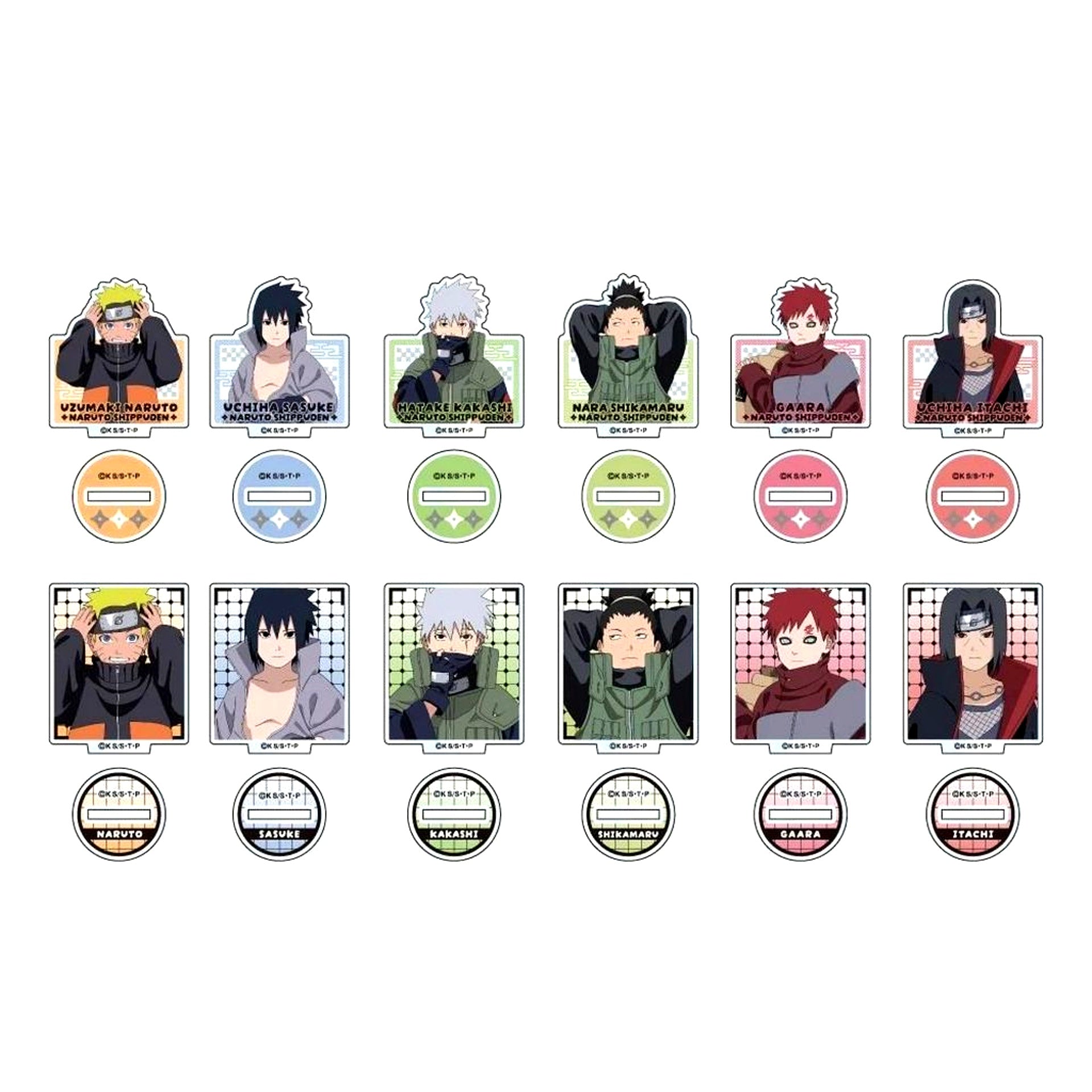 Set of 12 Naruto Shippuden Mini Acrylic Stand Shrunk Ver. [USED]