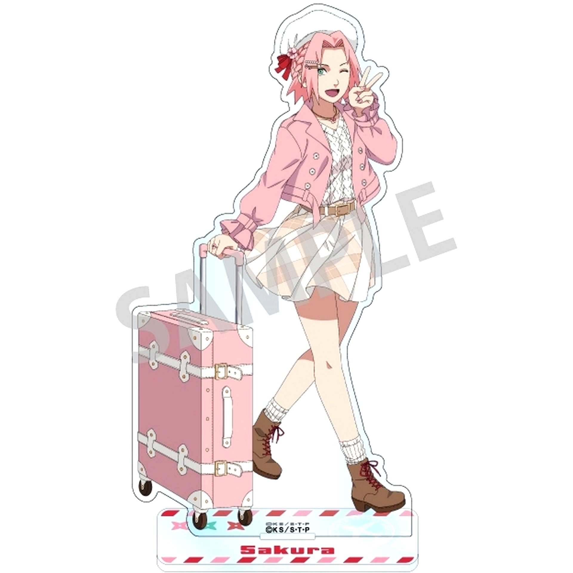 Sakura Haruno Casual Travel Acrylic Stand Naruto Shippuden [USED]