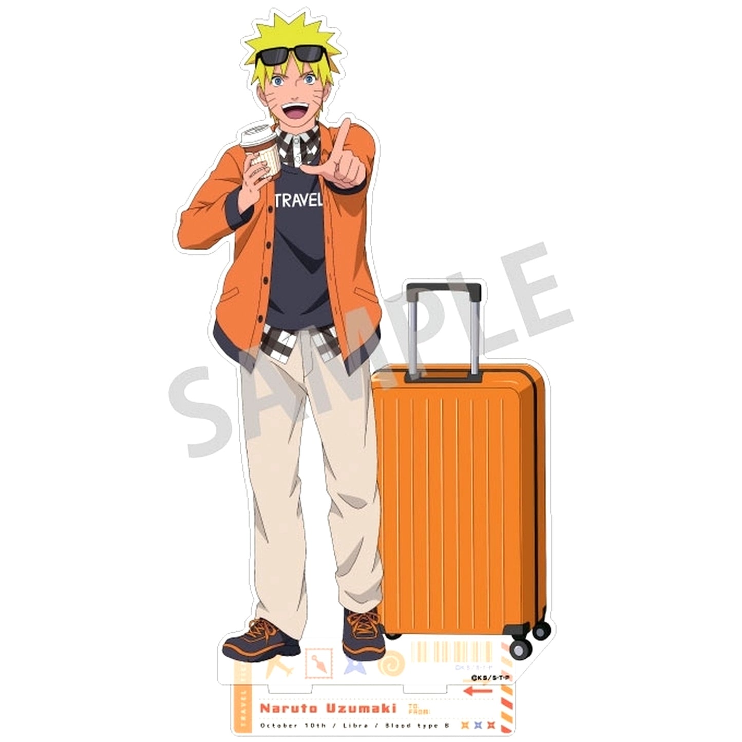 Naruto Uzumaki Buratto Tabi no Maki Big Acrylic Stand Naruto Shippuden [USED]