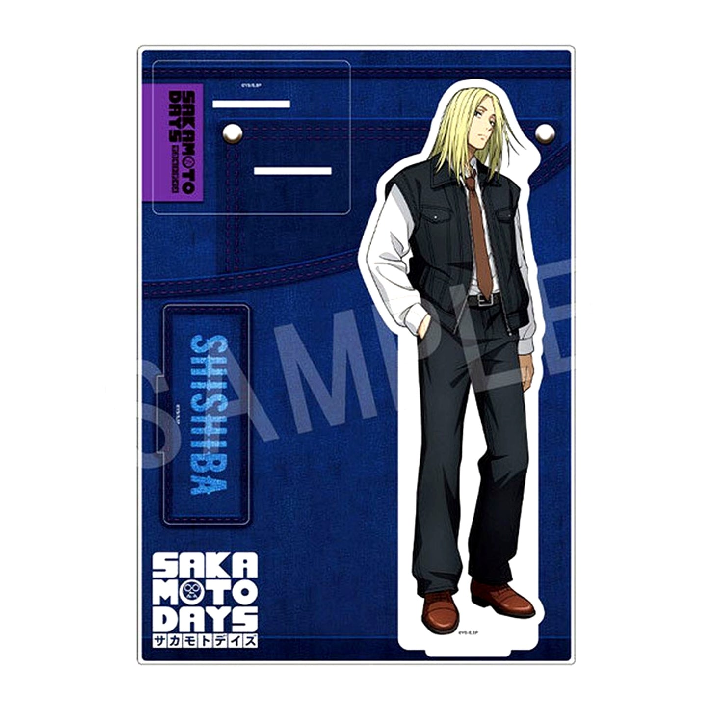 Shishiba Sakamoto Days Denim Version BIG Acrylic Stand Jump Festa 2026 Mail Order Limited [USED]