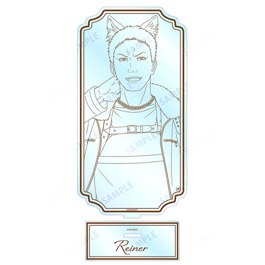 Reiner Braun Line Art Attack on Titan Illustration Werewolf Ver. BIG Acrylic Stand POP UP SHOP in Marui Vol. 4 [USED]