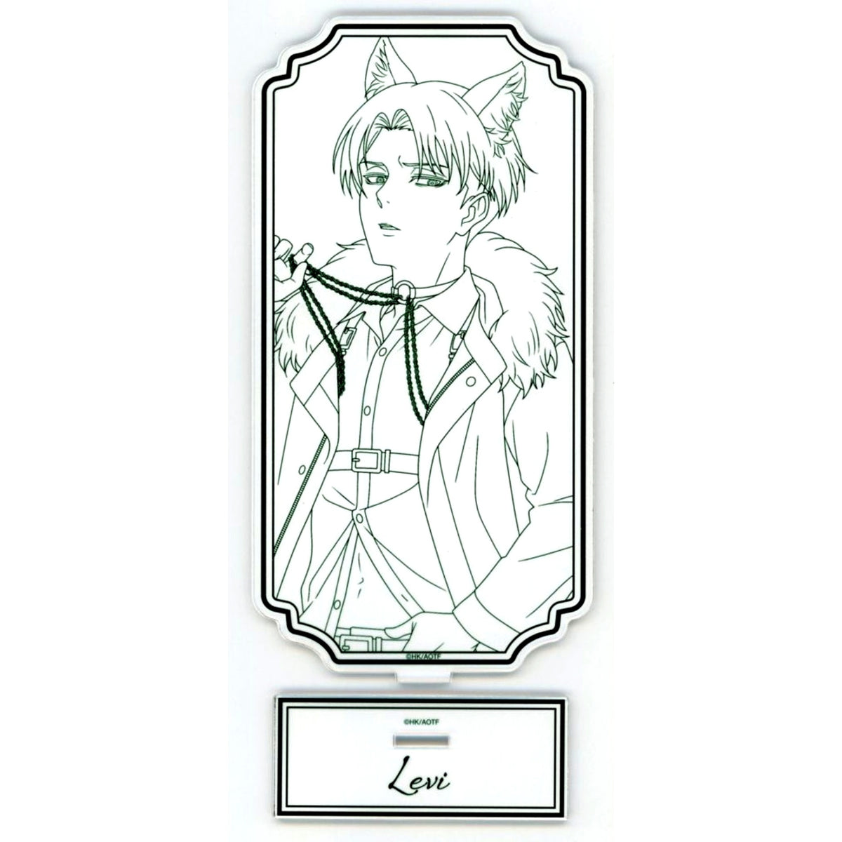 Levi Ackerman Line Art Attack on Titan Illustration Werewolf Ver. BIG Acrylic Stand POP UP SHOP in Marui Vol. 4 [USED]