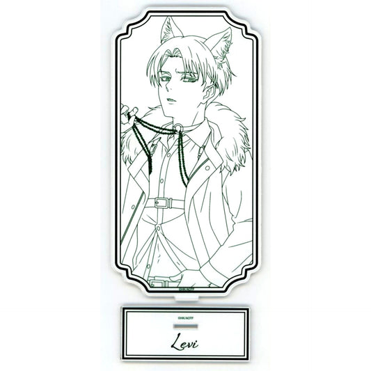 Levi Ackerman Line Art Attack on Titan Illustration Werewolf Ver. BIG Acrylic Stand POP UP SHOP in Marui Vol. 4 [USED]