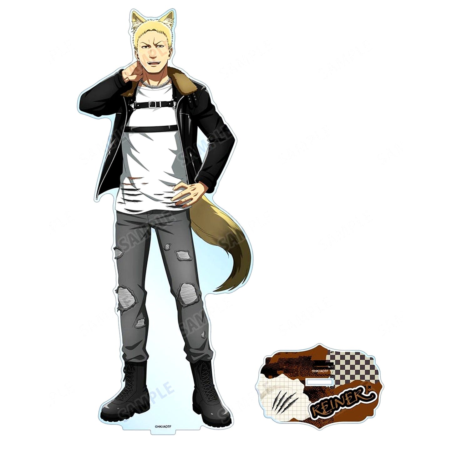 Reiner Braun Attack on Titan Illustration Werewolf Ver. Extra Large Acrylic Stand POP UP SHOP in Marui Vol. 4 [USED]