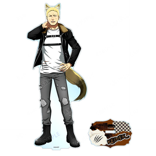 Reiner Braun Attack on Titan Illustration Werewolf Ver. Extra Large Acrylic Stand POP UP SHOP in Marui Vol. 4 [USED]