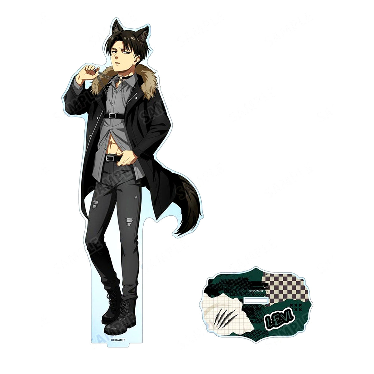 Levi Ackerman Attack on Titan Illustration Werewolf Ver. Extra Large Acrylic Stand POP UP SHOP in Marui Vol. 4 [USED]