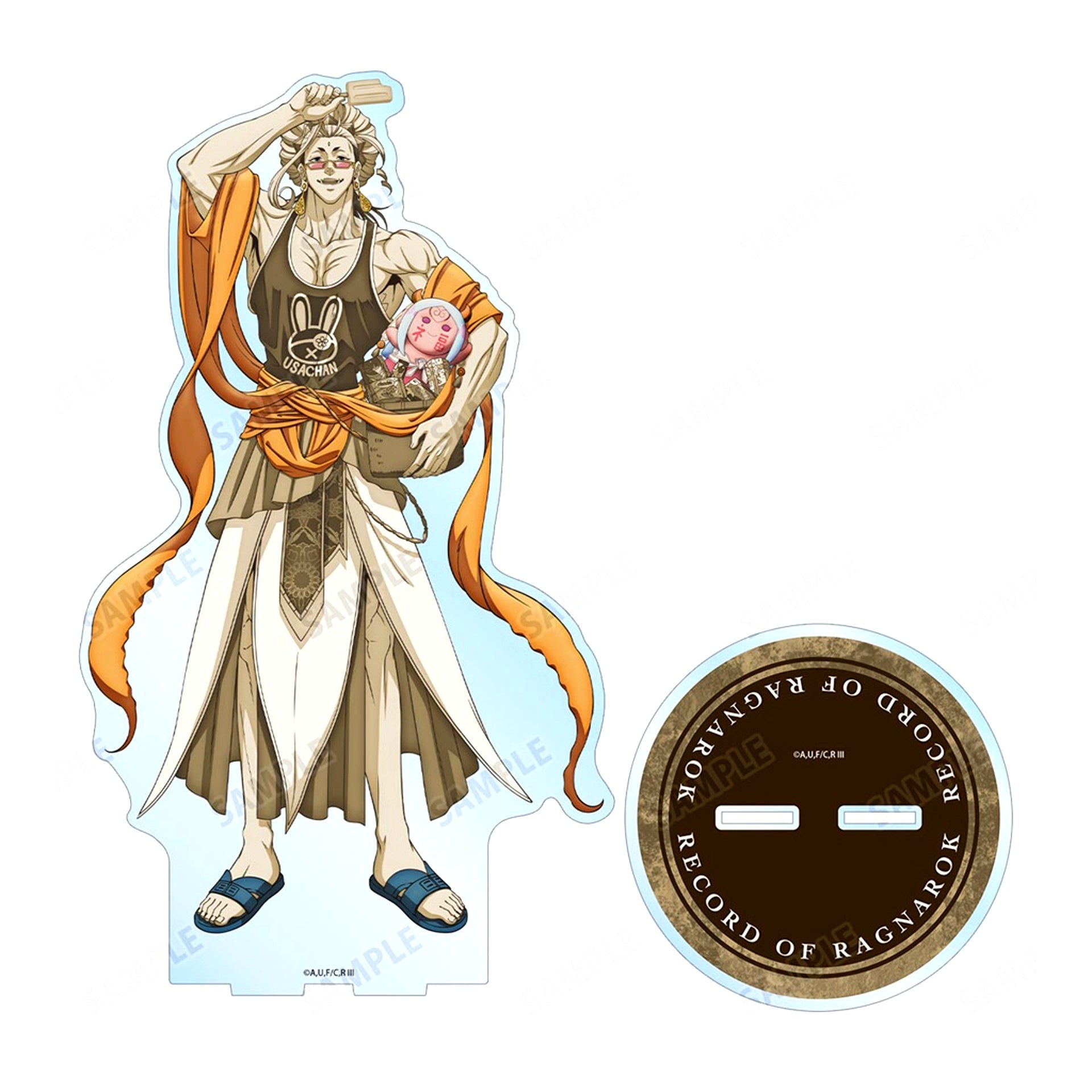 Buddha Sepia Illustration Extra Large Acrylic Stand Record of Ragnarok III POP UP SHOP in Marui [USED]