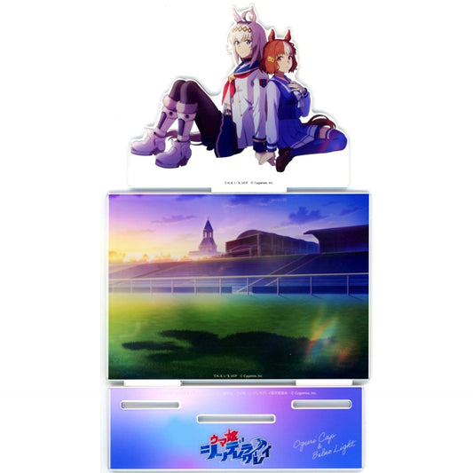 Oguri Cap & Bellno Light Uma Musume: Cinderella Gray Anime Illustration Acrylic Diorama Blu-ray Vol. 1-4 Set Amazon.co.jp Limited Edition Bundle Bonus Single Item [USED]
