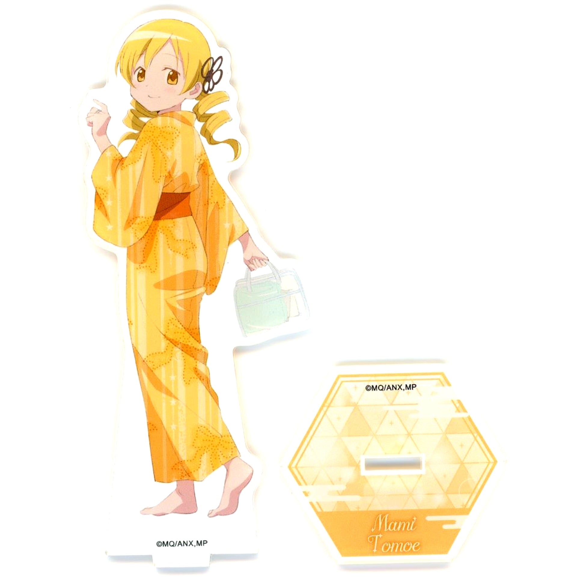 Mami Tomoe Puella Magi Madoka Magica the Movie Part III: Rebellion x Gokurakuyu RAKU SPA Pokapoka Puella Magi Madoka Magica no Yu Life-size Acrylic Stand [USED]
