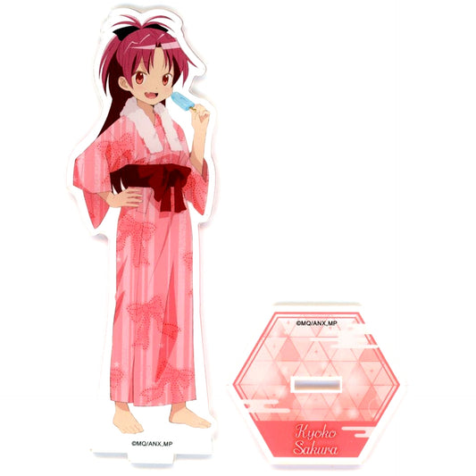 Kyoko Sakura Puella Magi Madoka Magica the Movie Rebellion x Gokurakuyu RAKU SPA Pokapoka Madoka Magica no Yu Life-size Acrylic Stand [USED]