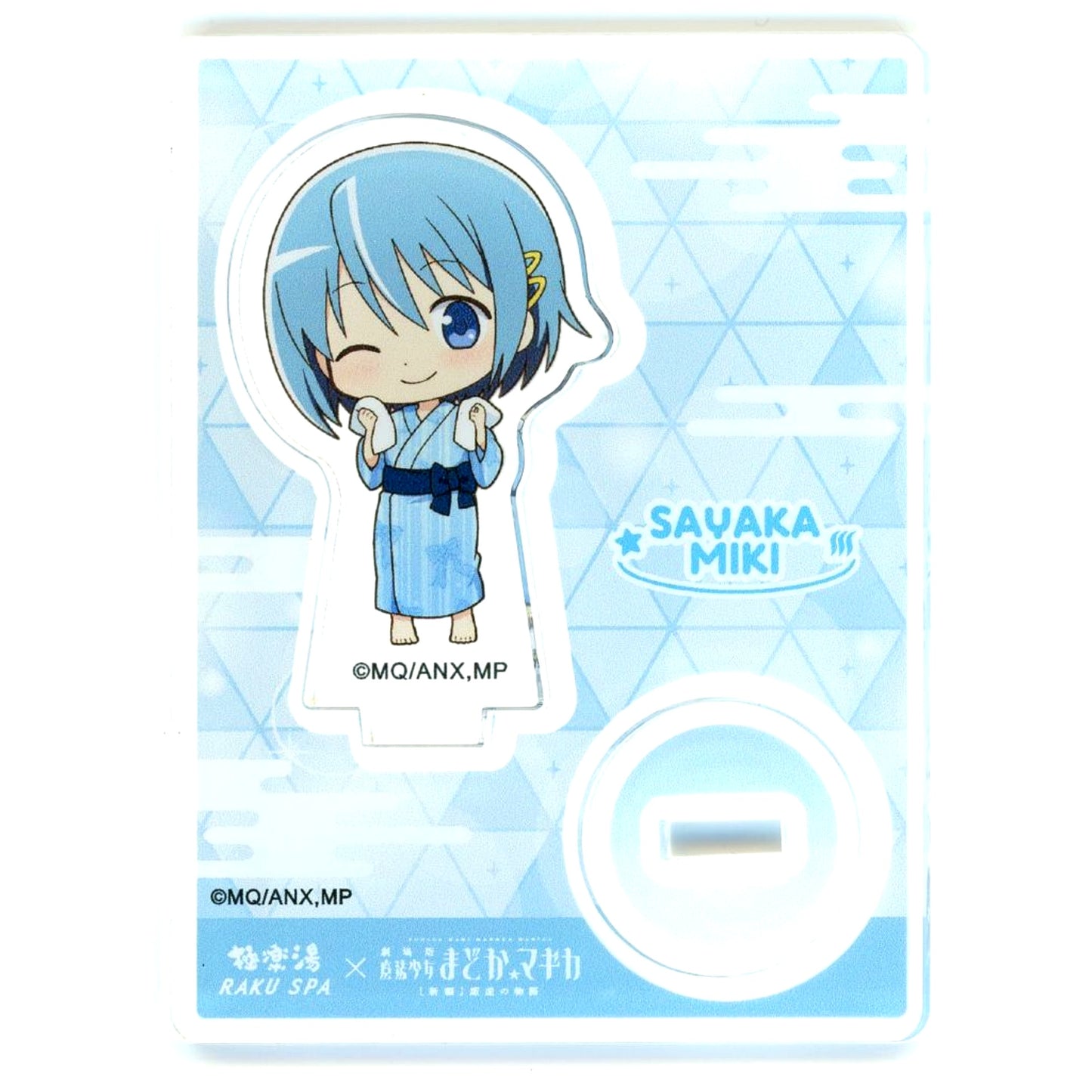 Sayaka Miki Puella Magi Madoka Magica the Movie Rebellion x Gokurakuyu RAKU SPA Pokapoka Madoka Magica no Yu Trading Mini Character Acrylic Stand [USED]