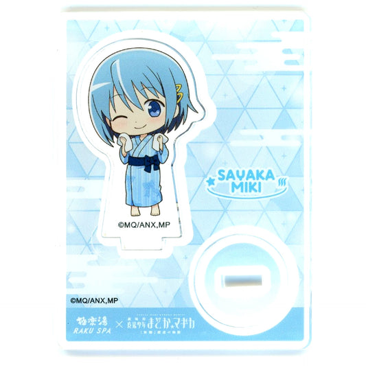 Sayaka Miki Puella Magi Madoka Magica the Movie Rebellion x Gokurakuyu RAKU SPA Pokapoka Madoka Magica no Yu Trading Mini Character Acrylic Stand [USED]