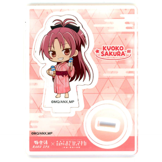 Kyoko Sakura Puella Magi Madoka Magica The Movie Rebellion x Gokurakuyu RAKU SPA Pokapoka Madoka Magica no Yu Trading Mini Character Acrylic Stand [USED]