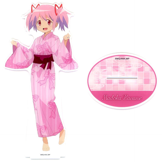 Madoka Kaname BIG Acrylic Stand Puella Magi Madoka Magica The Movie Part 3 Rebellion x Gokurakuyu RAKU SPA Pokapoka Puella Magi Madoka Magica no Yu Online Shop Limited [USED]