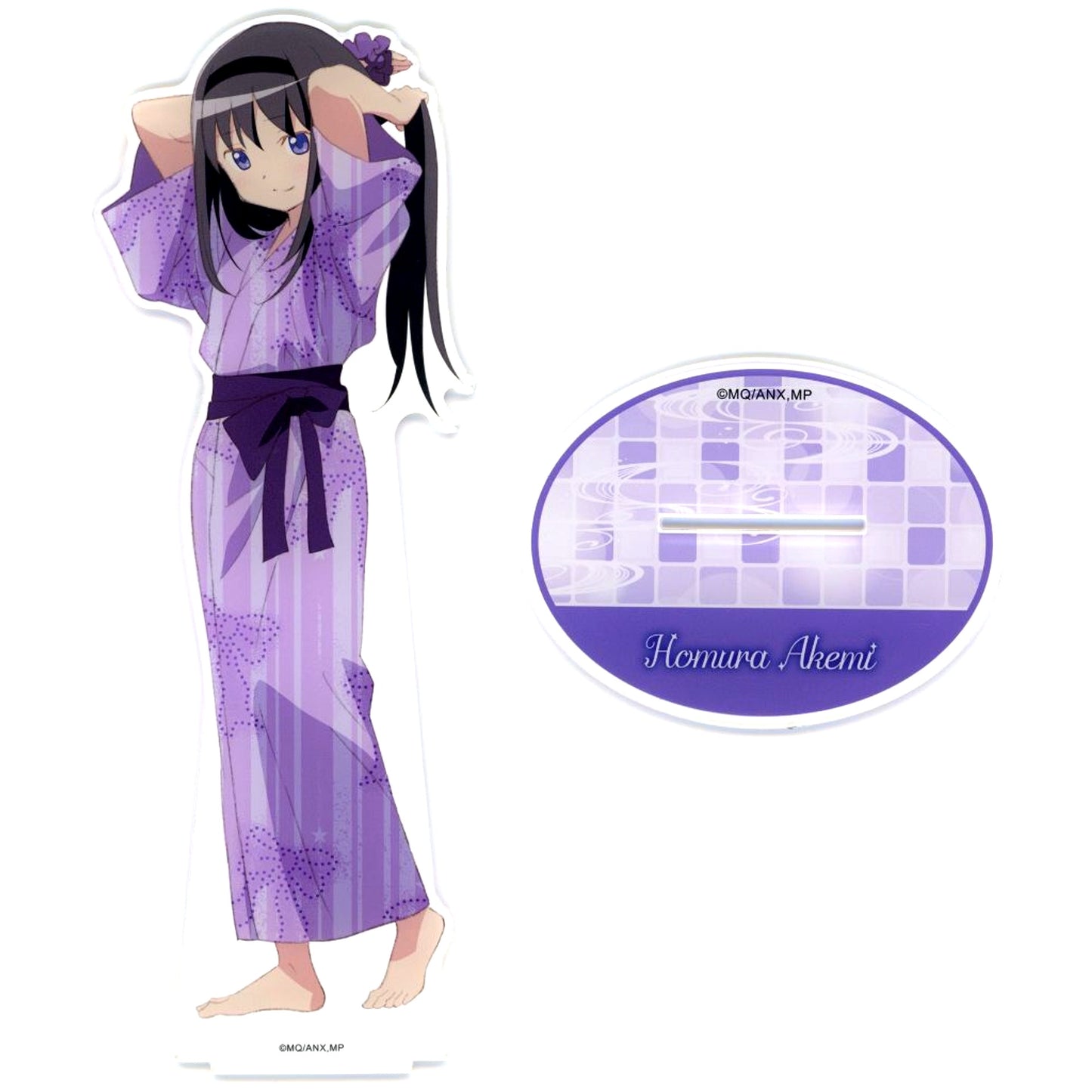 Homura Akemi BIG Acrylic Stand Puella Magi Madoka Magica The Movie Part 3 Rebellion x Gokurakuyu RAKU SPA Pokapoka Puella Magi Madoka Magica no Yu Online Shop Limited [USED]