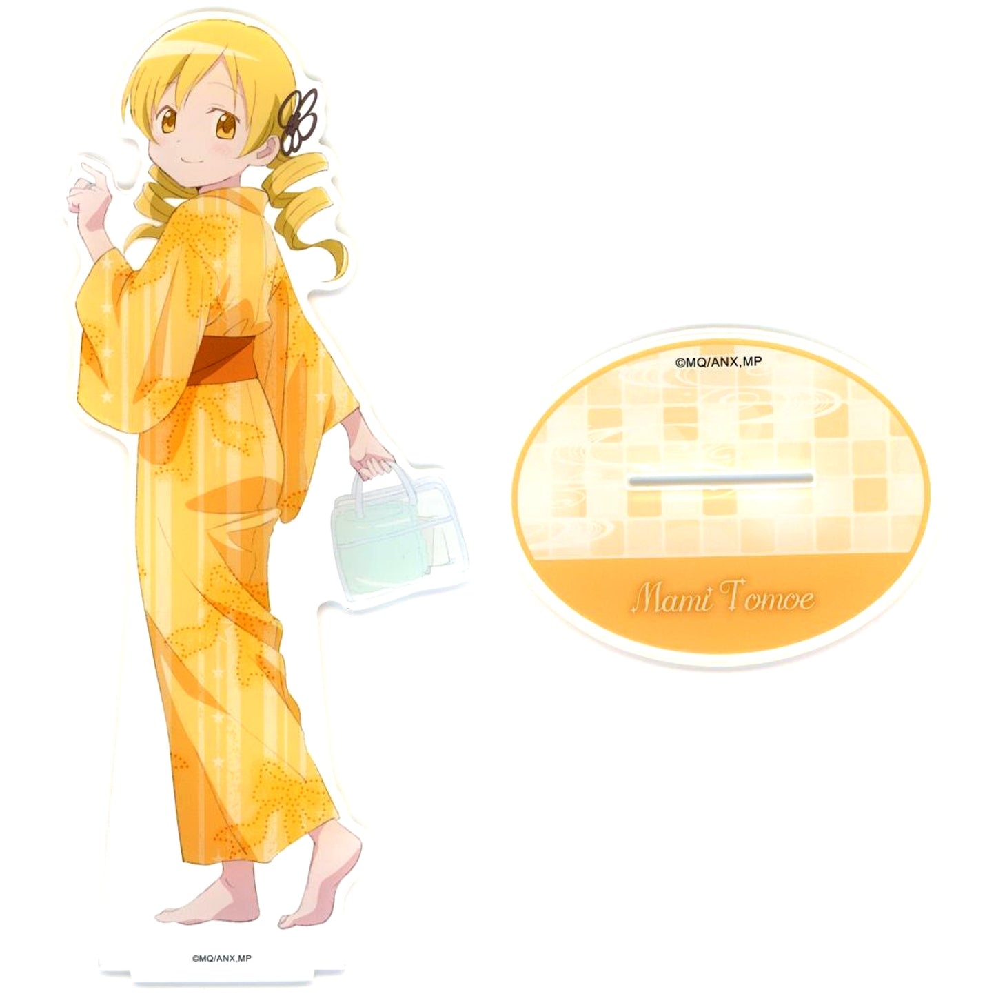 Mami Tomoe BIG Acrylic Stand Puella Magi Madoka Magica The Movie Part 3 Rebellion x Gokurakuyu RAKU SPA Pokapoka Puella Magi Madoka Magica no Yu Online Shop Limited [USED]