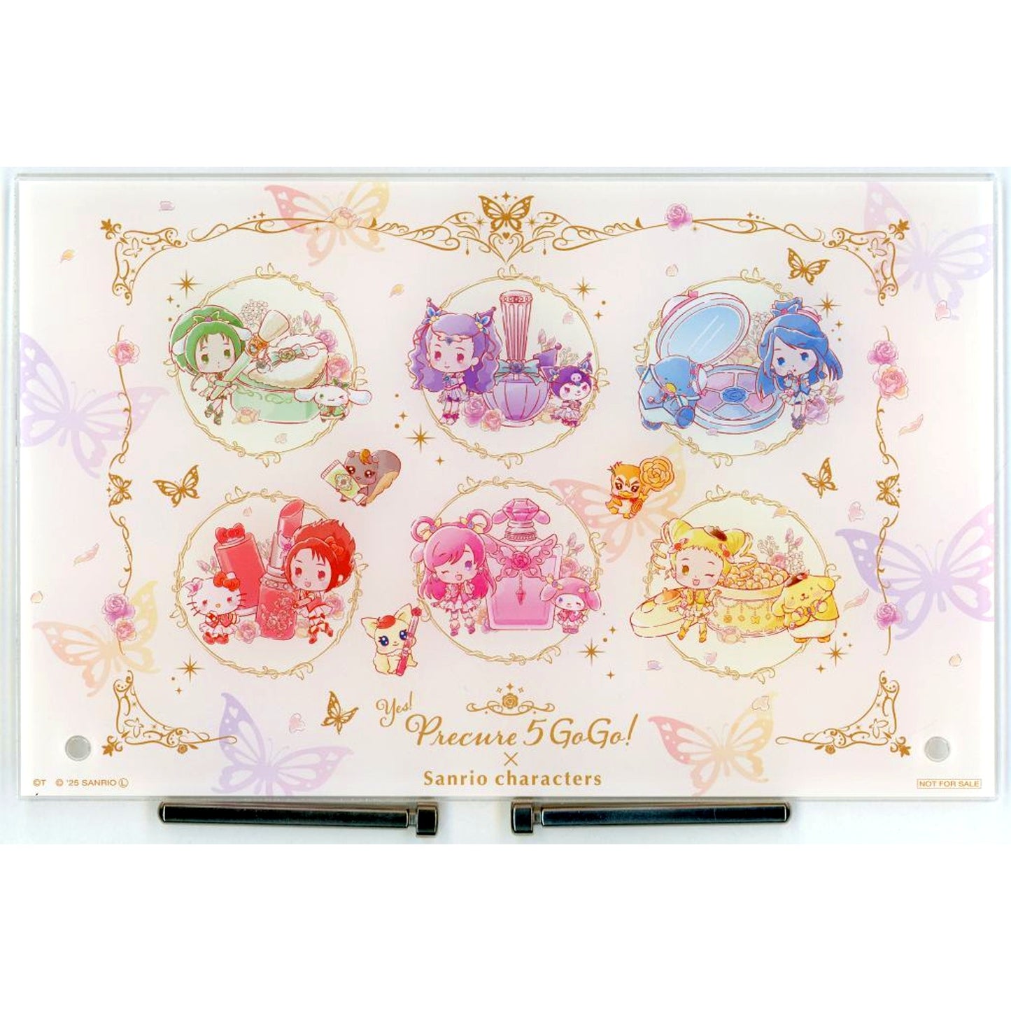All Characters Acrylic Panel WEB Kuji Yes! Precure 5 GoGo! Sanrio Characters More Chan! Prize [USED]