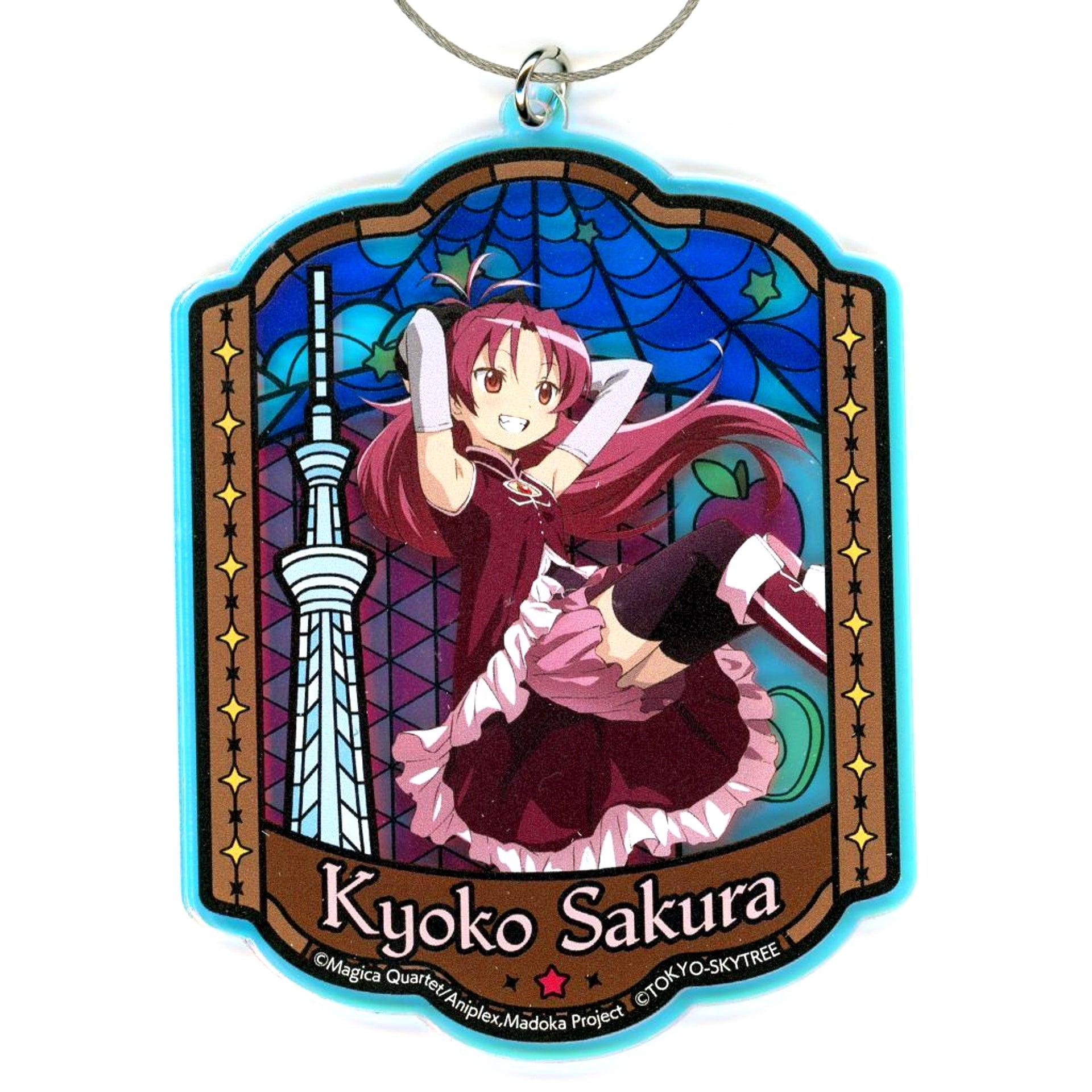 Kyoko Sakura Full Body Tokyo Skytree x Puella Magi Madoka Magica Waltz of the Moonlit Night Blind Aurora Acrylic Keychain [USED]