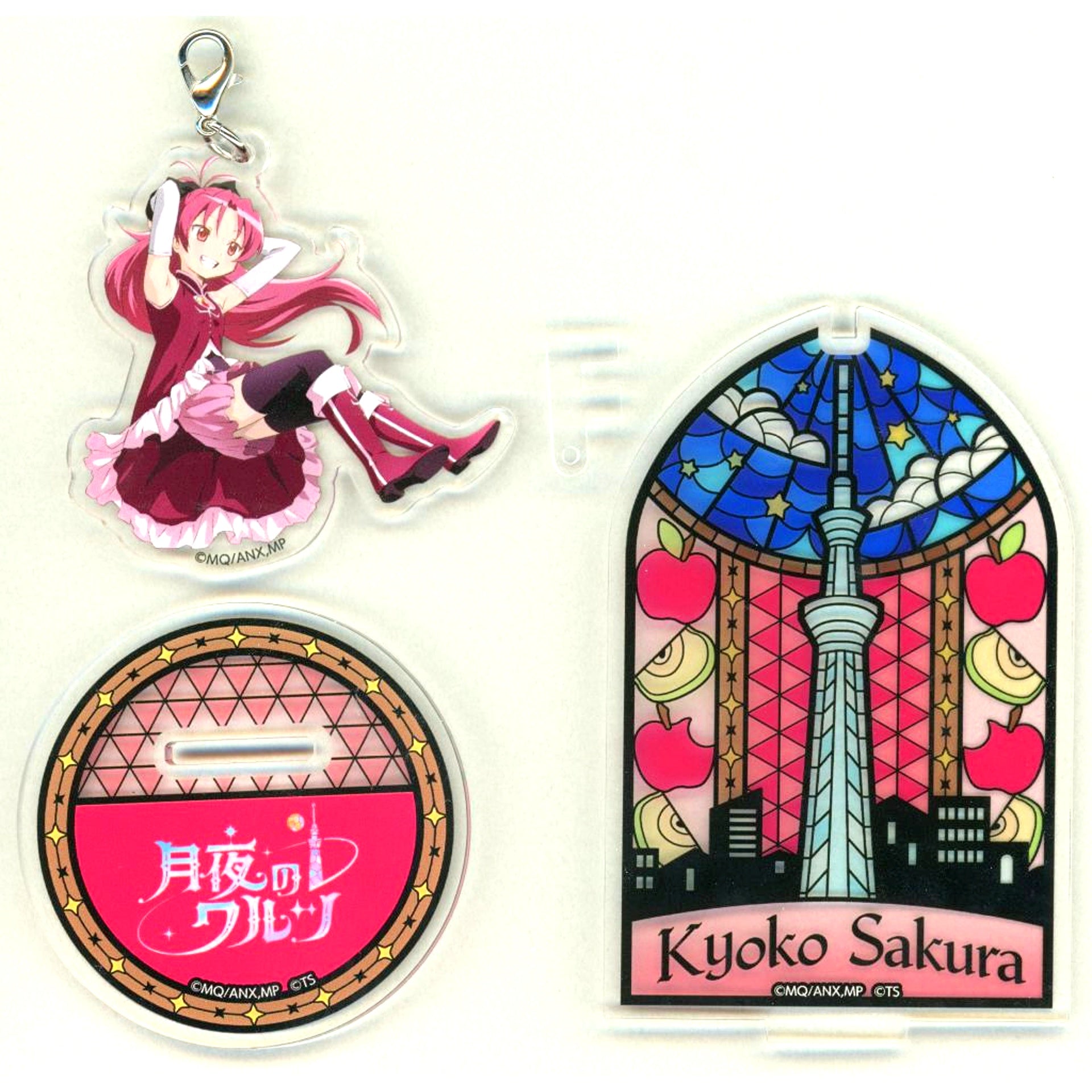 Kyoko Sakura Puella Magi Madoka Magica x Tokyo Skytree Tsukiyo no Waltz Swaying Acrylic Stand [USED]