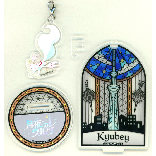 Kyubey Puella Magi Madoka Magica x Tokyo Skytree Tsukiyo no Waltz Swaying Acrylic Stand [USED]