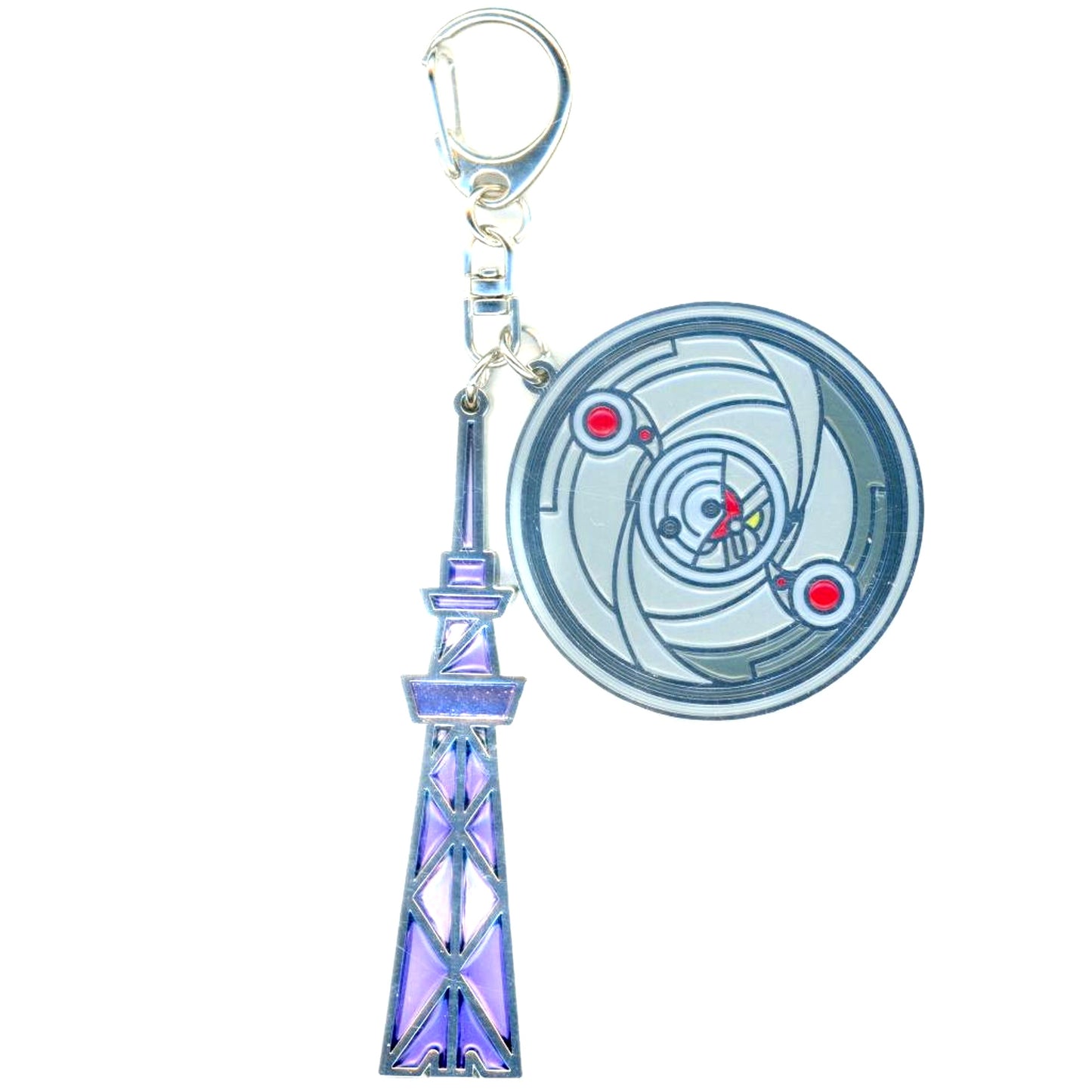 Homura Akemi Stained Glass Style Keychain Tokyo Skytree Puella Magi Madoka Magica Waltz of the Moonlit Night [USED]