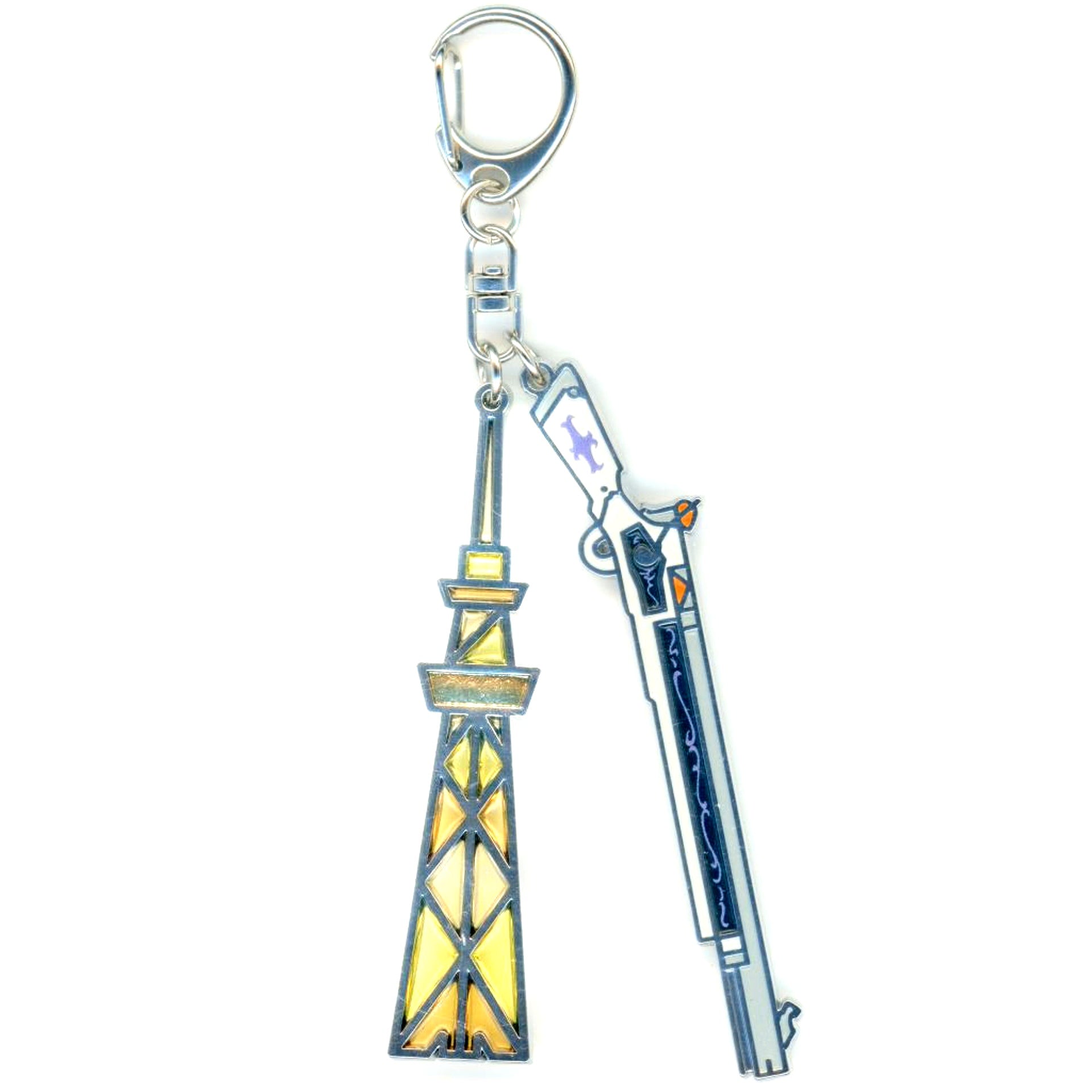 Mami Tomoe Stained Glass Style Keychain Tokyo Skytree x Puella Magi Madoka Magica Waltz of the Moonlit Night [USED]