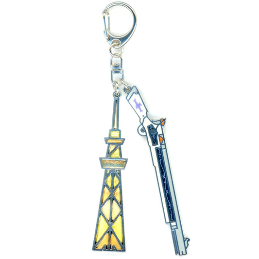 Mami Tomoe Stained Glass Style Keychain Tokyo Skytree x Puella Magi Madoka Magica Waltz of the Moonlit Night [USED]