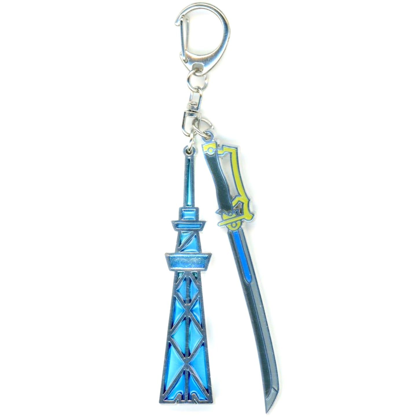 Sayaka Miki Stained Glass Style Keychain Tokyo Skytree Puella Magi Madoka Magica Waltz of the Moonlit Night [USED]