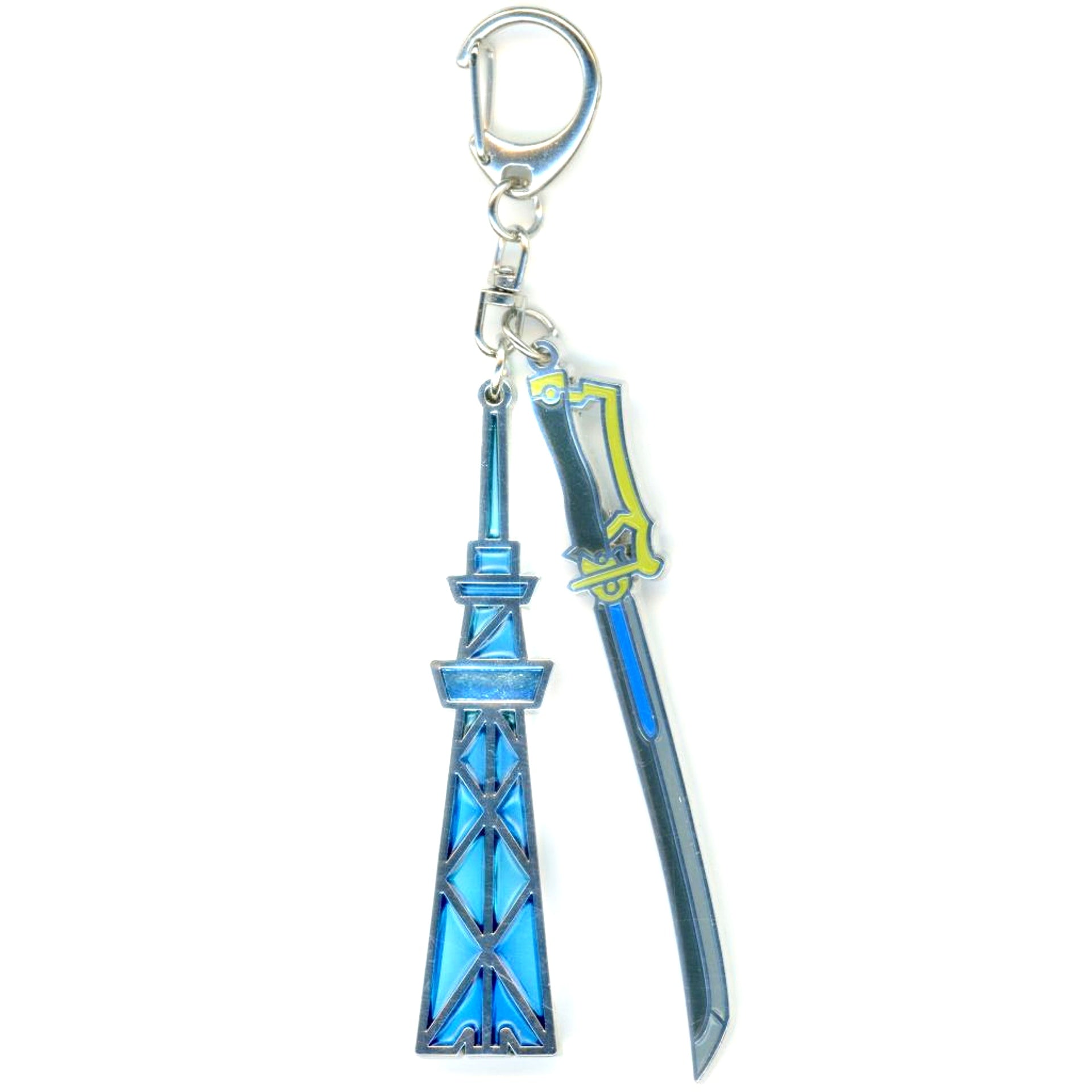 Sayaka Miki Stained Glass Style Keychain Tokyo Skytree Puella Magi Madoka Magica Waltz of the Moonlit Night [USED]