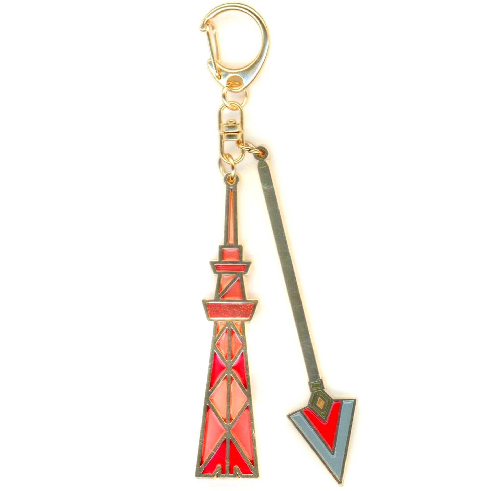 Kyoko Sakura Stained Glass Style Keychain Tokyo Skytree Puella Magi Madoka Magica Waltz of the Moonlit Night [USED]